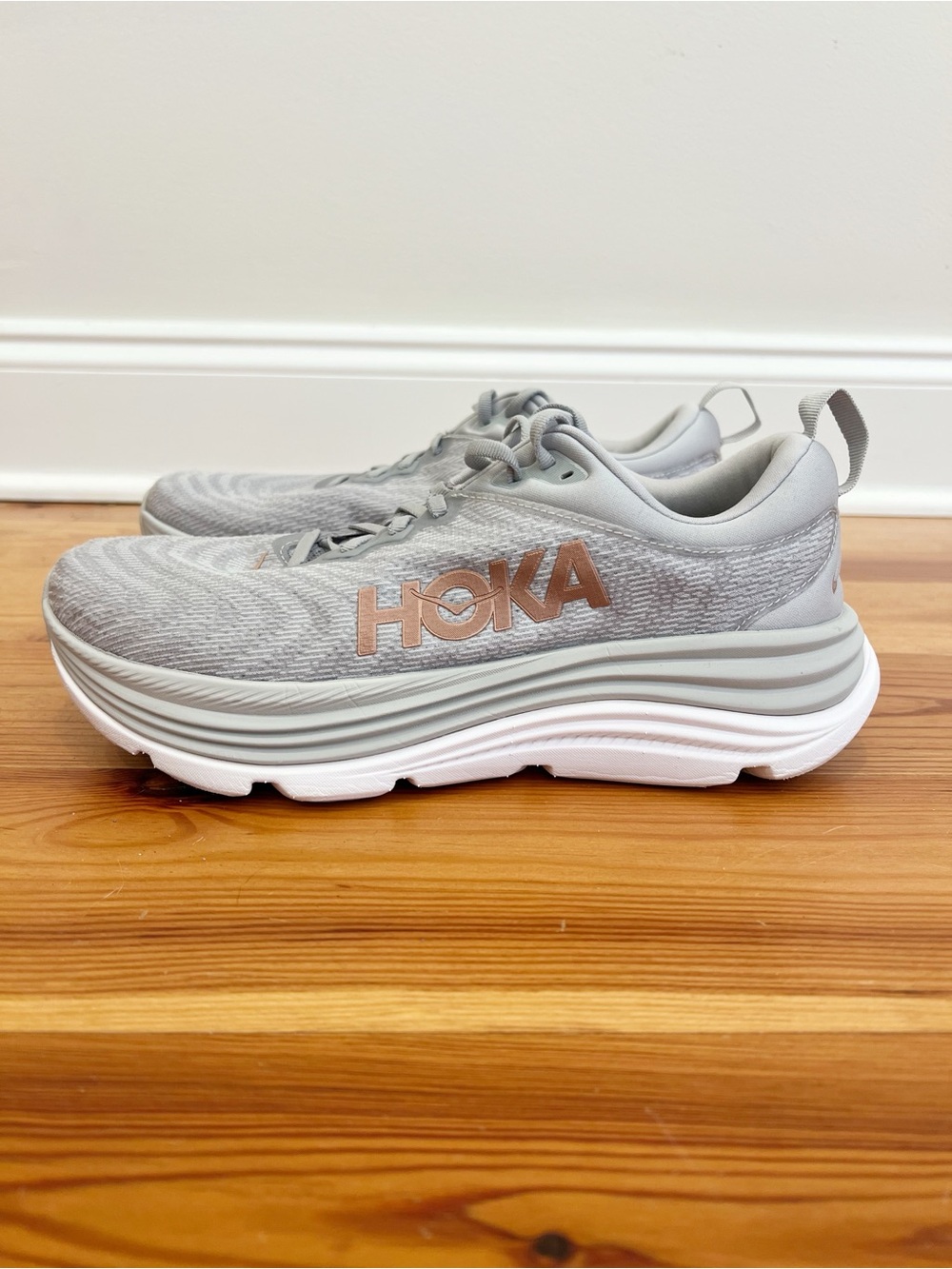 Hoka Gaviota 5 Running Shoes Womens 10.5B Harbor Mist Rose Gold Athletic Active - Picture 4 of 16